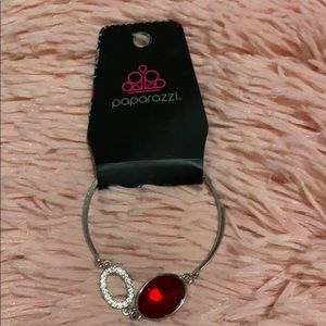 Glamorous Red And Diamond Bracelet